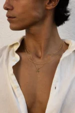 Cainte Cross Necklace Gold Unisex