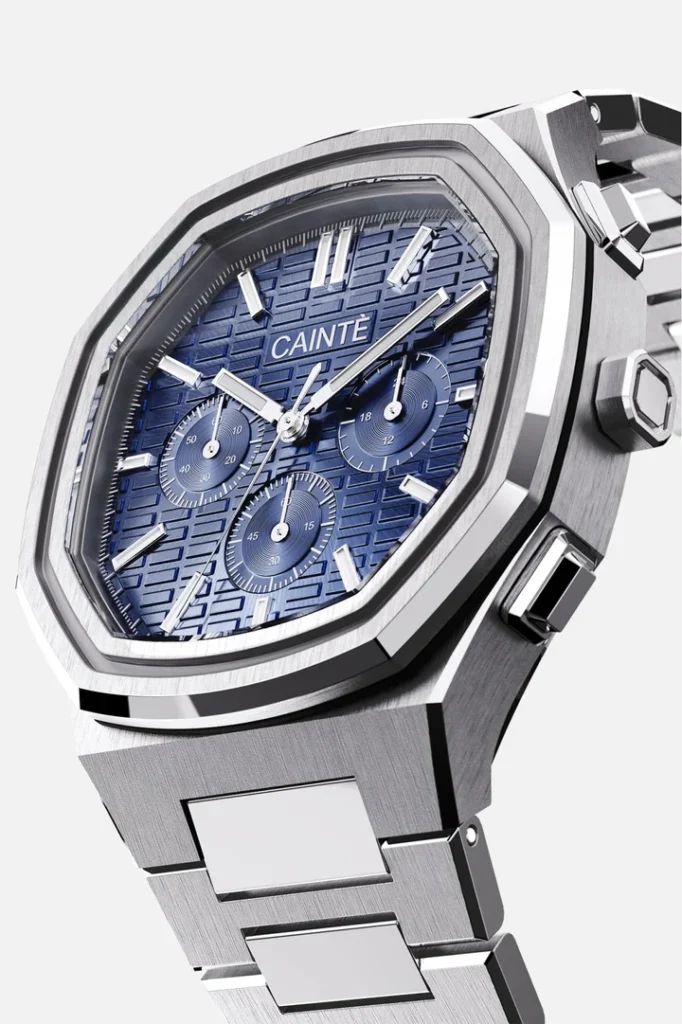 Cainte Claude Chronograph Watch Blue Quartz