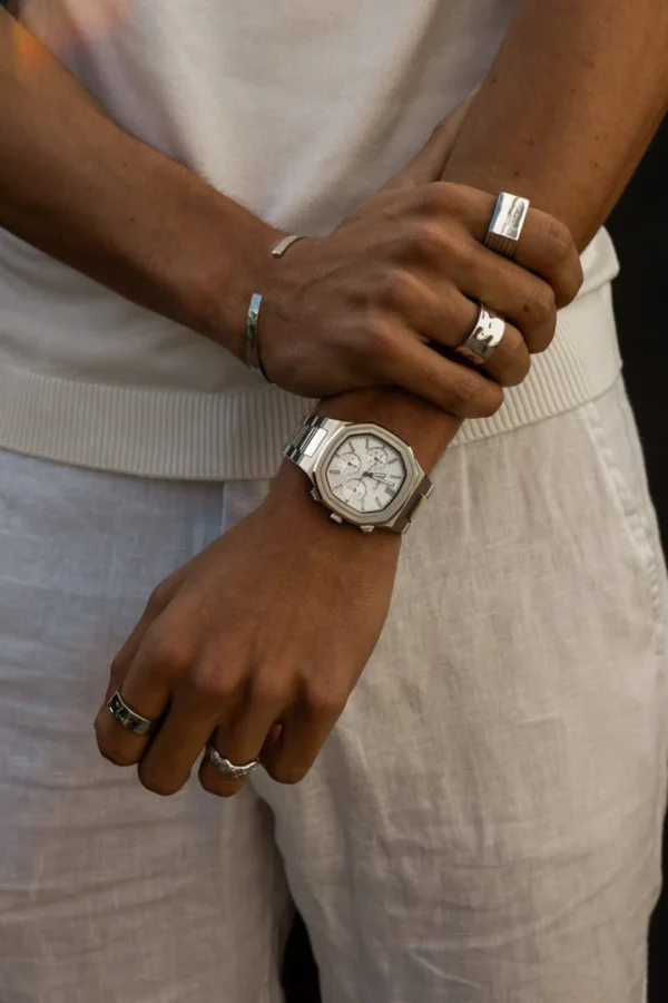 Cainte Claude Chronograph Watch White Quartz