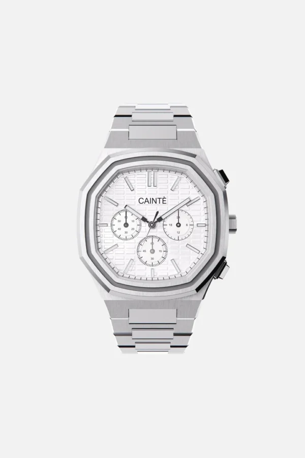 Cainte Claude Chronograph Watch White Quartz