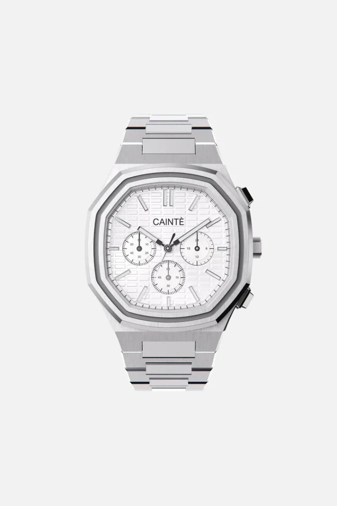 Cainte Claude Chronograph Watch White Quartz