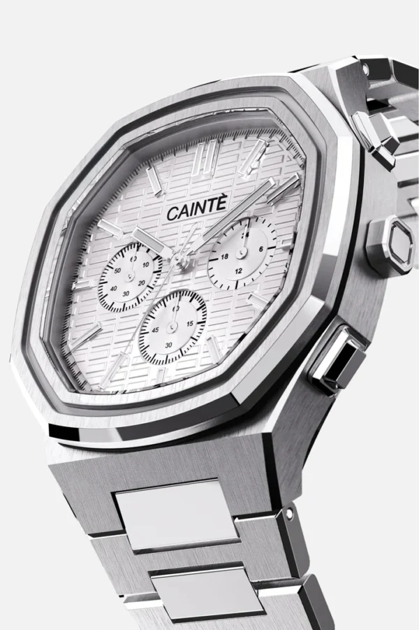 Cainte Claude Chronograph Watch White Quartz