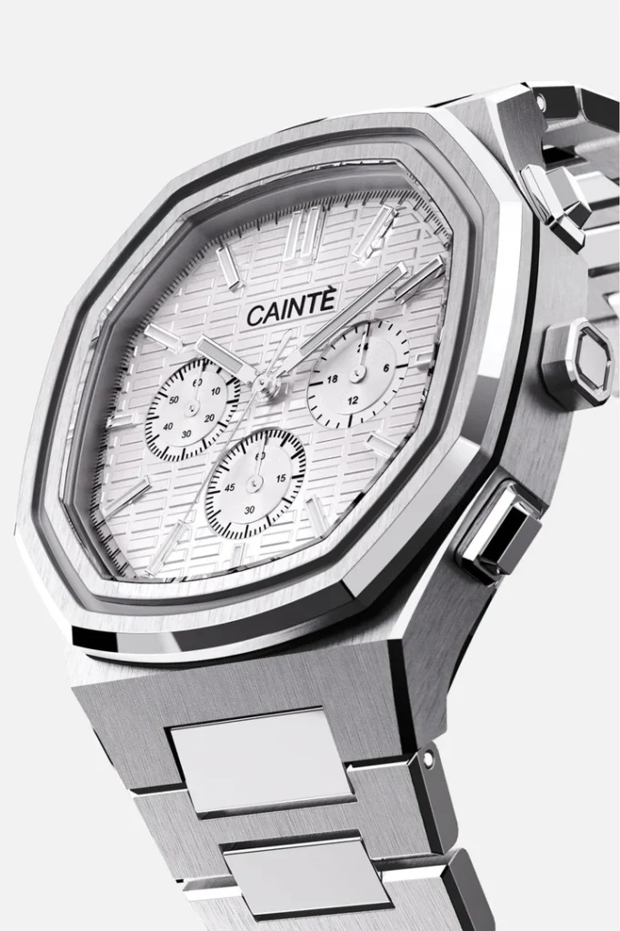 Cainte Claude Chronograph Watch White Quartz