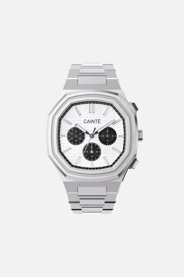 Cainte Claude Chronograph Watch White&Black Quartz