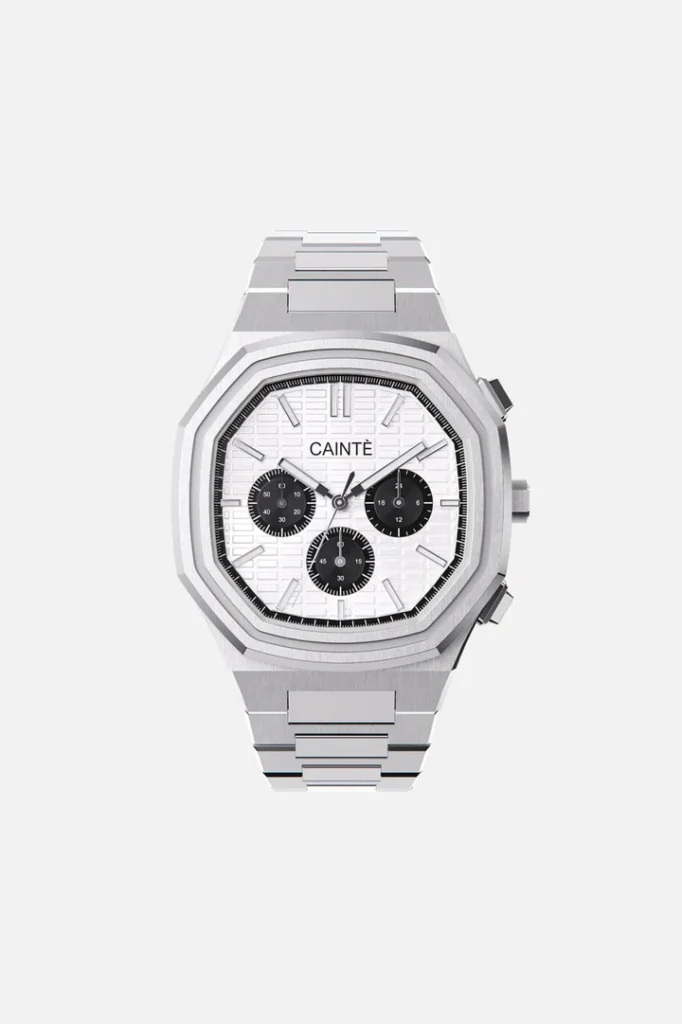Cainte Claude Chronograph Watch White&Black Quartz