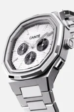 Cainte Claude Chronograph Watch White&Black Quartz Front