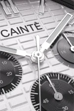 Cainte Claude Chronograph Watch White&Black Quartz Front Pose