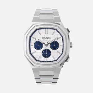 Cainte Claude Chronograph Watch White/Blue Automatic