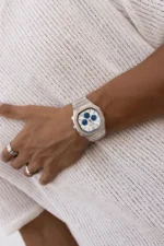 Cainte Claude Chronograph Watch WhiteBlue Automatic Arm