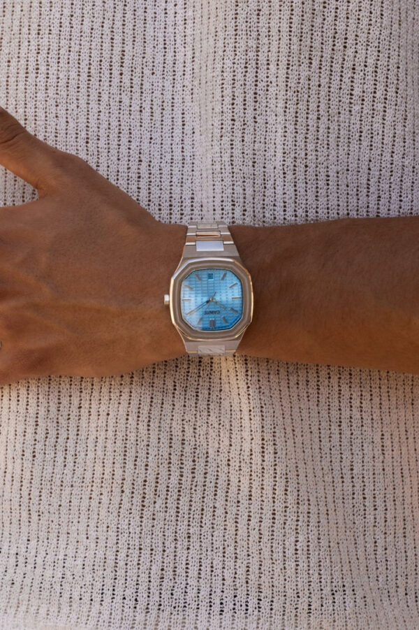 Cainte Claude Watch Turquoise Quartz Front Arm