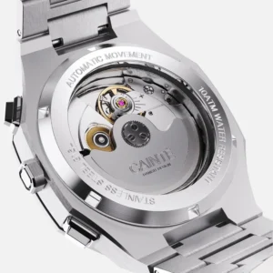 Cainte Claude chronograph Watch White Automatic Back