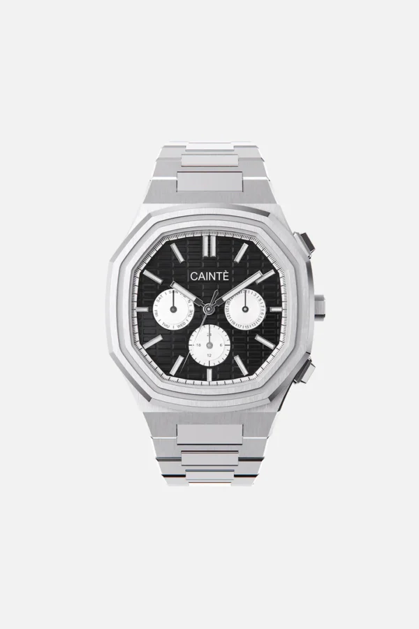 Cainte claude Chronograph Watch Black/White Quartz