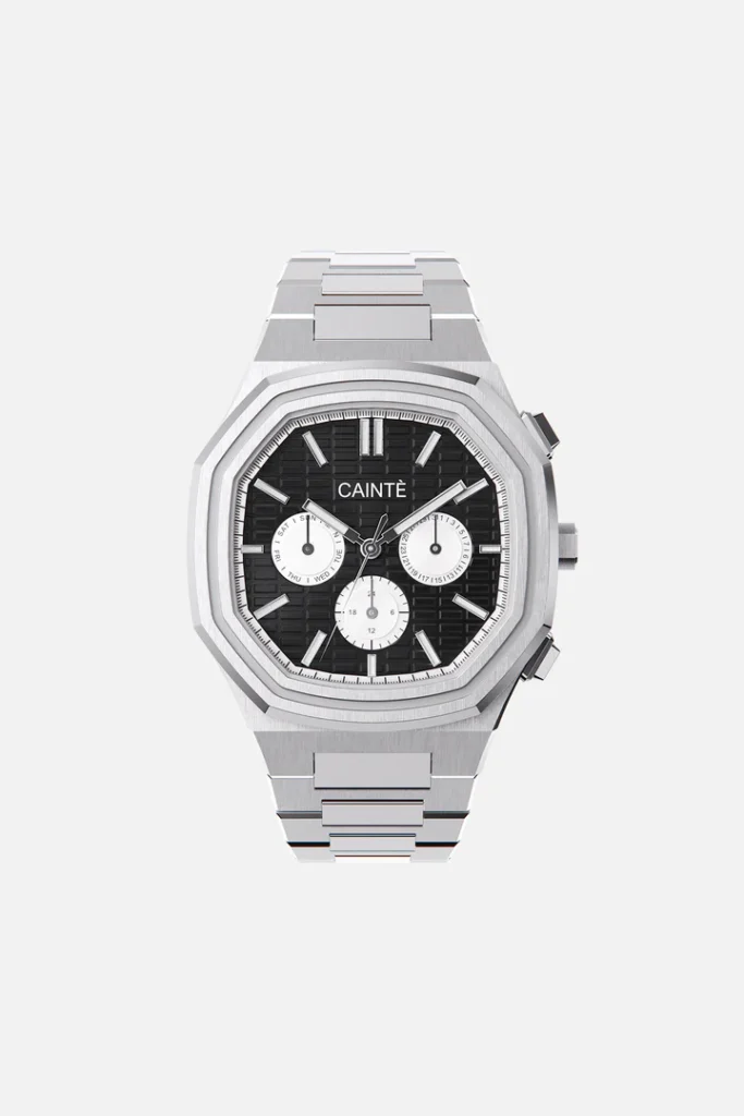 Cainte claude Chronograph Watch Black/White Quartz