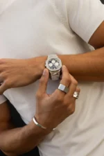Cainte claude Chronograph Watch Black&White Quartz Arm