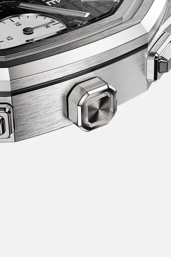 Cainte claude Chronograph Watch Black&White Quartz Button