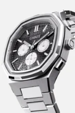 Cainte claude Chronograph Watch Black&White Quartz Front