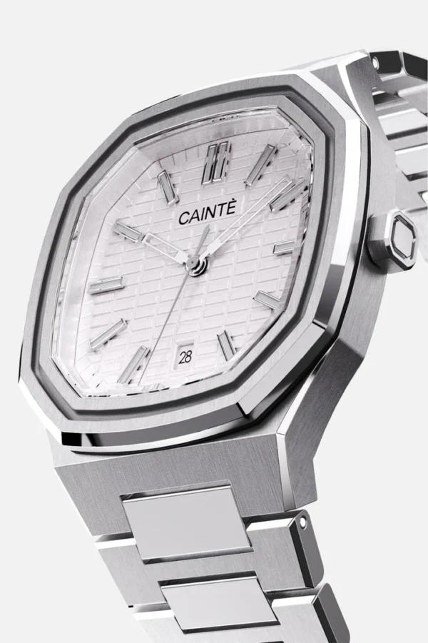 Cainte Claude Watch White Quartz Front