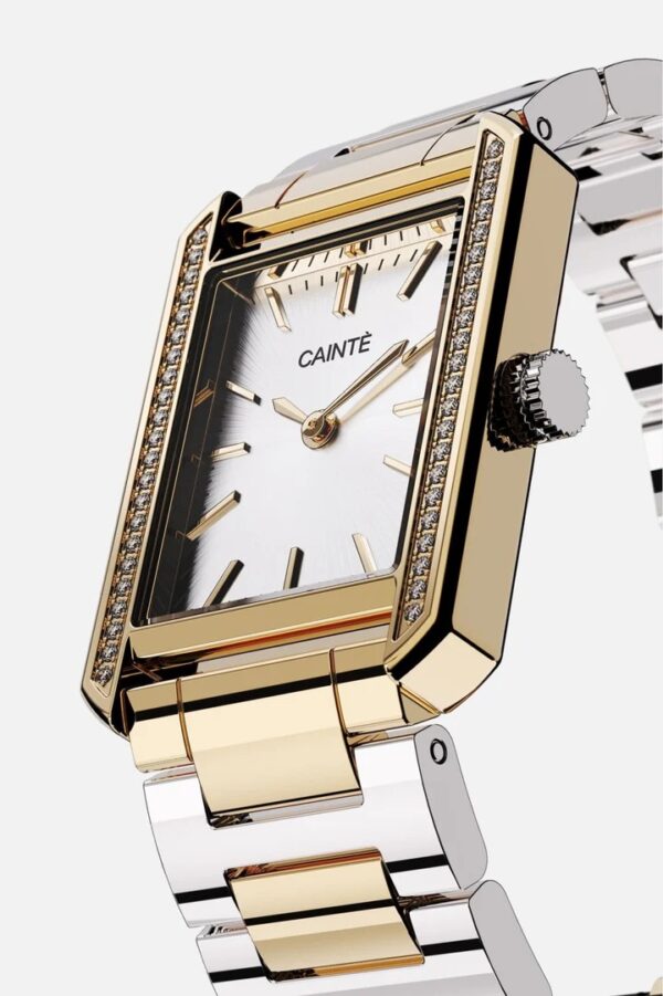 Cainte Armoy Watch Two Tone White Quartz