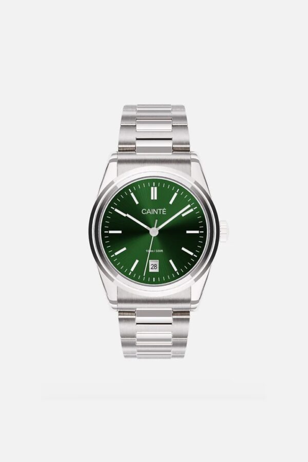 Cainte Laurent Watch Olive Green Quartz