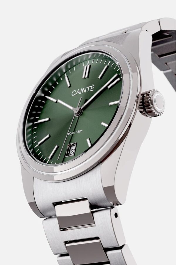 Cainte Laurent Watch Olive Green Quartz
