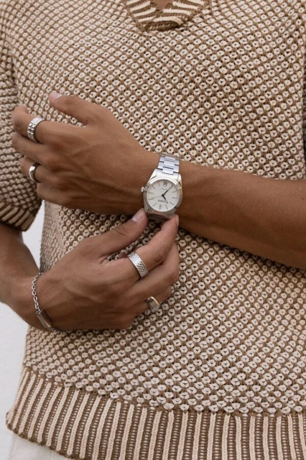 Cainte Laurent Watch White Automatic