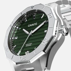 Cainte Coralseek Watch Green Swiss Movement Quartz