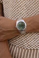 Cainte Laurent Watch Olive Green Automatic