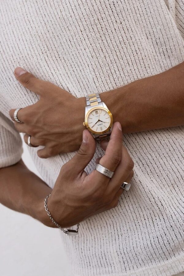 Cainte Laurent Two Tone White Automatic